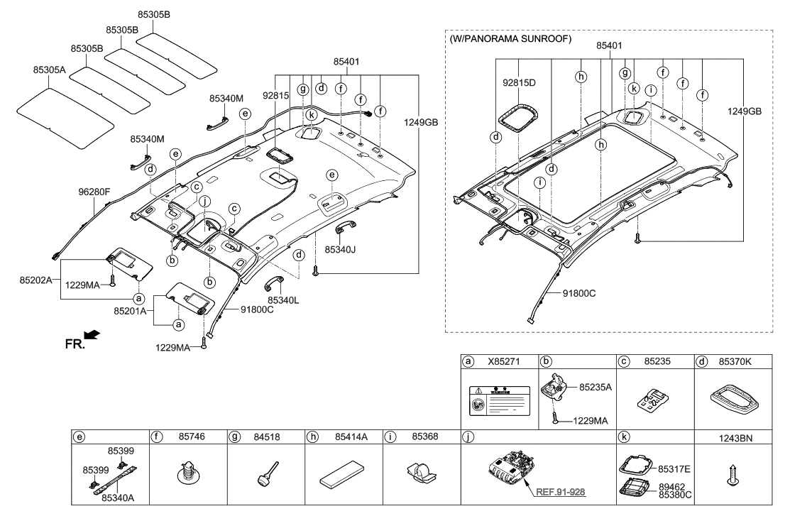 2018 Hyundai Tucson Sunvisor & Head Lining - Hyundai Parts Deal