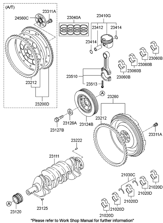 23200-2C010 - Genuine Hyundai FLYWHEEL-DUAL MASS