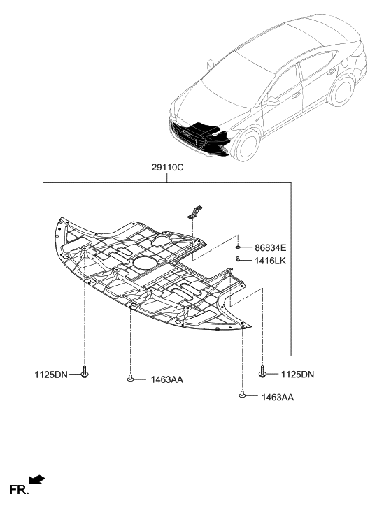 2019 Hyundai Elantra US Alabama made Under Cover