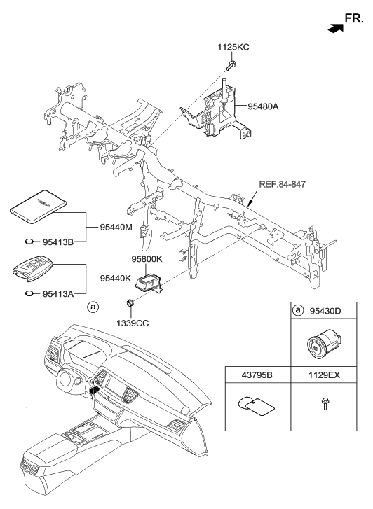 95440-B1210 - Genuine Hyundai FOB-SMART KEY