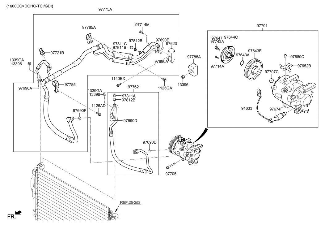 97701-A5502 - Genuine Hyundai COMPRESSOR ASSEMBLY