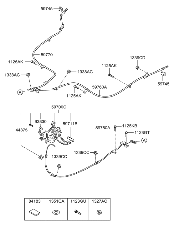 2013 Hyundai Sonata Hybrid Parking Brake System