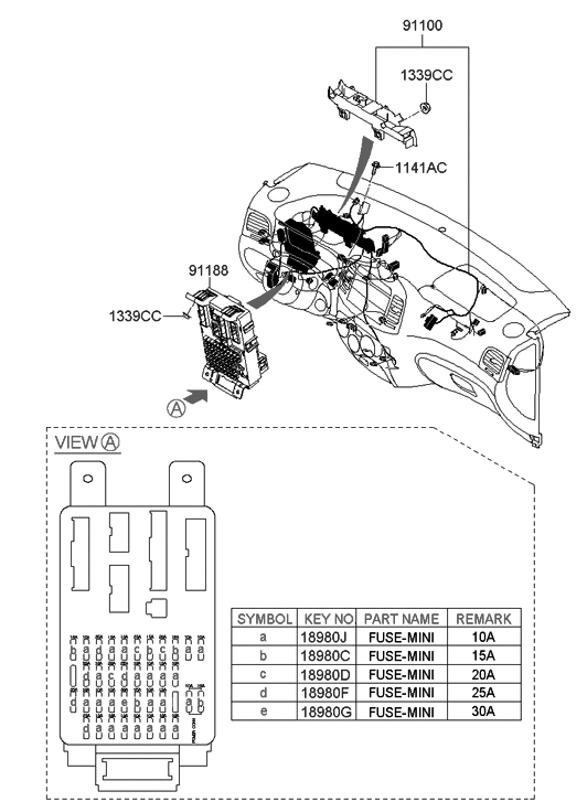 2010 Hyundai Accent Main Wiring - Hyundai Parts Deal