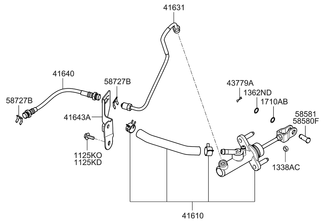 2010 Hyundai Accent Clutch Master Cylinder - Hyundai Parts Deal