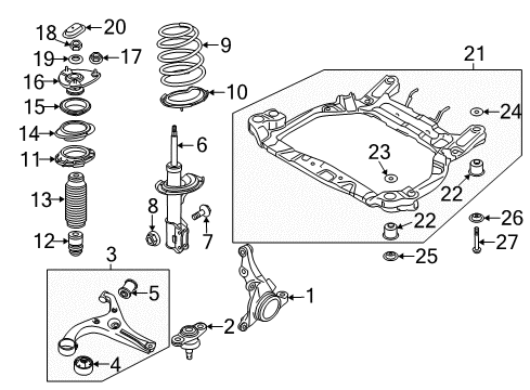 54610-1G505 Genuine Hyundai Insulator Assembly-Strut,LH