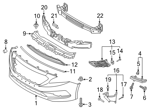 86522-E6100-PG5 Genuine Hyundai Cover-FR Bumper Fog Lamp,RH