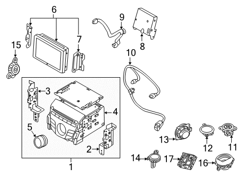 96170-3V800 Genuine Hyundai Audio Assembly