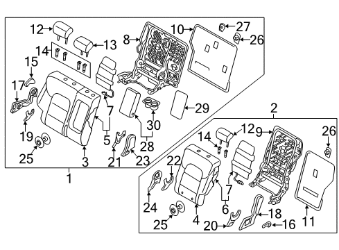 BOARD-RR SEAT A/REST Diagram for 89981-D3000-UUE