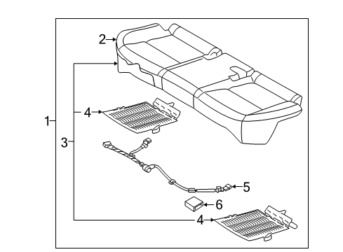 CUSHION ASSY-RR SEAT Diagram for 89100-D3580-RSM