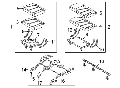 CUSHION ASSY-3RD SEAT,LH Diagram for 89A10-S8520-UBR