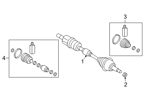 BOOT KIT-DIFF SIDE,LH Diagram for 495L5-I3000