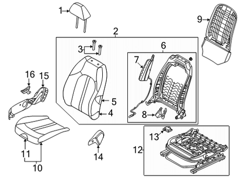 CUSHION ASSY-FR SEAT,RH Diagram for 88200-L5060-VSM