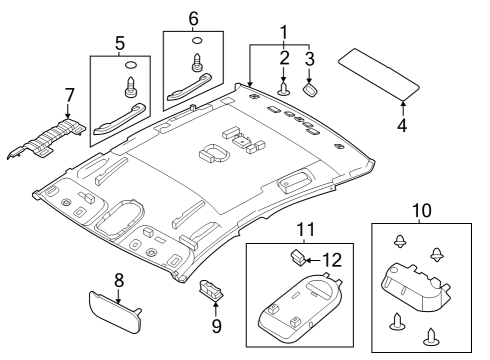 SUNVISOR ASSY,LH Diagram for 85210-KL010-YFE