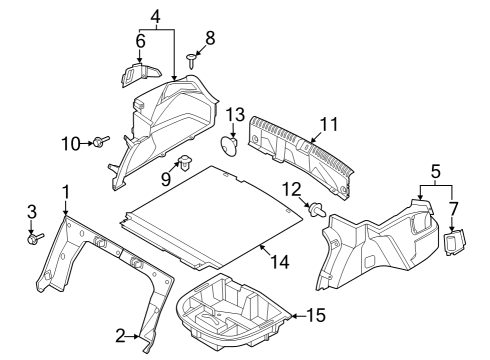 TRAY-LUGGAGE,CENTER Diagram for 85750-N1000-NNB