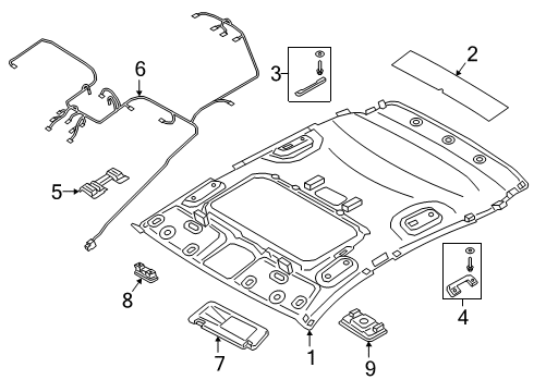 WIRING ASSY-ROOF Diagram for 91810-K4010