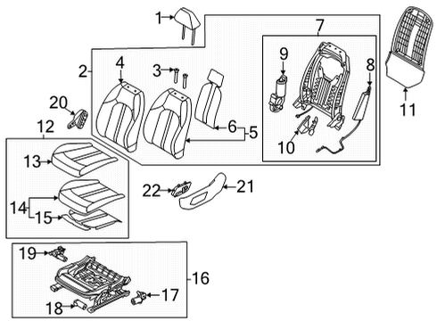 BACK ASSY-FR SEAT,LH Diagram for 88300-L1150-VSN