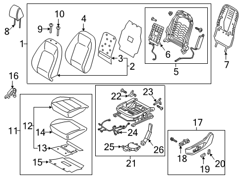 BACK ASSY-FR SEAT,LH Diagram for 88300-J9671-SNF