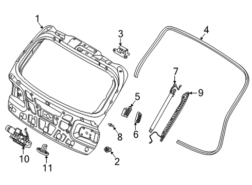 HINGE ASSY-TAIL GATE Diagram for 72910-T6000