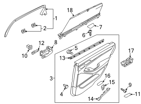 PANEL ASSY-REAR DOOR TRIM,RH Diagram for 83306-B1251-RVP