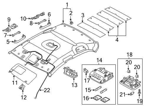 WIRING ASSY-ROOF Diagram for 91800-G2335