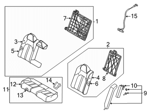 CUSHION ASSY-RR SEAT Diagram for 89100-L5050-VSM