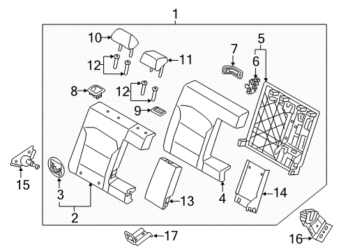 BACK ASSY-RR SEAT RH Diagram for 89400-G7245-WSJ