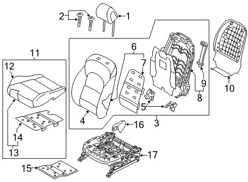 COVERING ASSY-FR BACK,RH Diagram for 88460-D3065-RSL