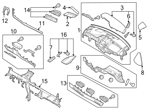 PANEL ASSY-C/PAD UPR PASS SIDE Diagram for 84787-L1100-MMF