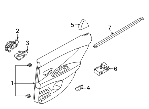 PANEL ASSY-REAR DOOR TRIM,LH Diagram for 83307-IB000-YPN