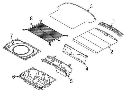 TRAY ASSY-LUGGAGE Diagram for 85757-T6020-NBD