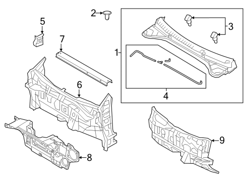 EXTENTION ASSY-COWL SIDE MTG,L Diagram for 71238-KL000