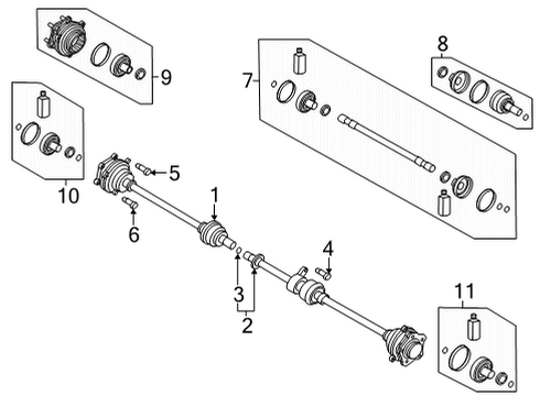 BOOT KIT-DIFF SIDE,LH Diagram for 498L5-GI000