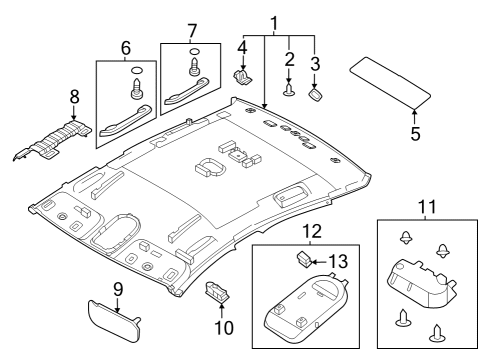 BRACKET ASSY-ASSIST HANDEL MTG Diagram for 85432-KL000