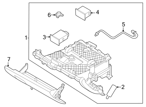 LAMP ASSY-GLOVE BOX Diagram for 84547-KL000