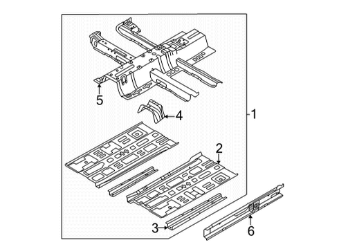 REINF-TUNNEL CTR Diagram for 65198-AA000