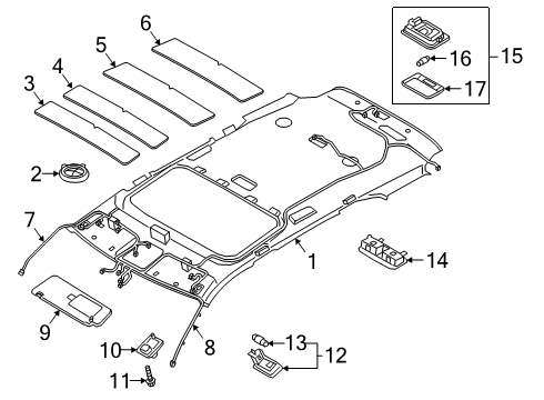 WIRING ASSY-ROOF Diagram for 91813-S8560