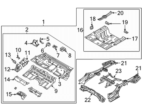 BRKT ASSY-CHILD ANCHOR SIDE MT Diagram for 65913-L1000