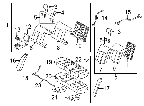 HEADREST ASSY-REAR SEAT CENTER Diagram for 89705-C1030-SLG