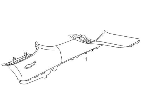 TRIM ASSY-RR PILLAR LH Diagram for 85850-AR600-UBL