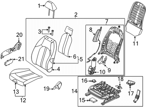 CUSHION ASSY-FR SEAT,RH Diagram for 88200-L5090-VSN