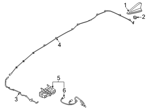 FEEDER CABLE-ANTENNA MAIN NO.1 Diagram for 96220-GI020