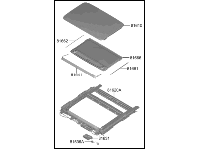 2020 Hyundai Palisade Sunroof - 81600-S8010-MMH