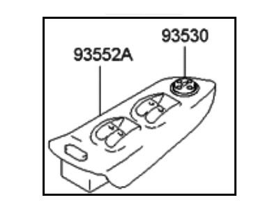 Hyundai 93570-25300-HA Power Window Main Switch Assembly