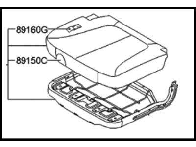 Hyundai 89100-0W400-J9H Cushion Assembly-3RD,LH