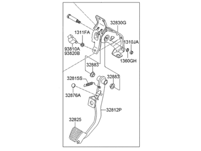 Hyundai Accent Brake Pedal - 32800-1G700