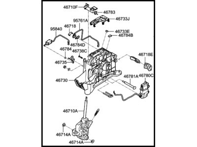 Hyundai Automatic Transmission Shift Levers - 46700-C2520