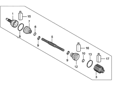 Hyundai Kona N Axle Shaft - 49501-I3000