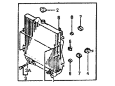 1988 Hyundai Excel Radiator - 25310-21350