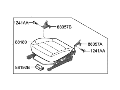 Hyundai Kona N Seat Cushion - 88200-I3560-NFU