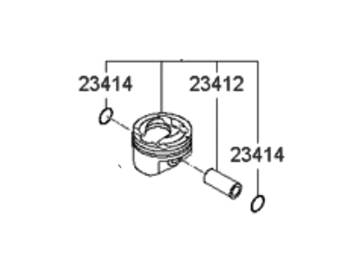 Hyundai 23041-3C612 Piston & Pin & Snap Ring Assembly